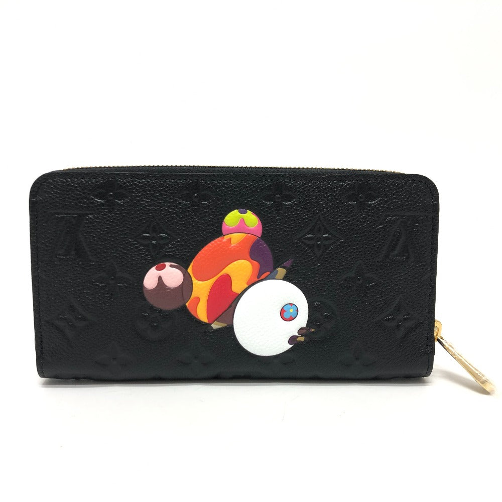 LOUIS VUITTON Long Wallet Purse M14160 Monogram Ann Platt Leather black Japan exclusive LVxTM Zippy wallet Women Used Authentic