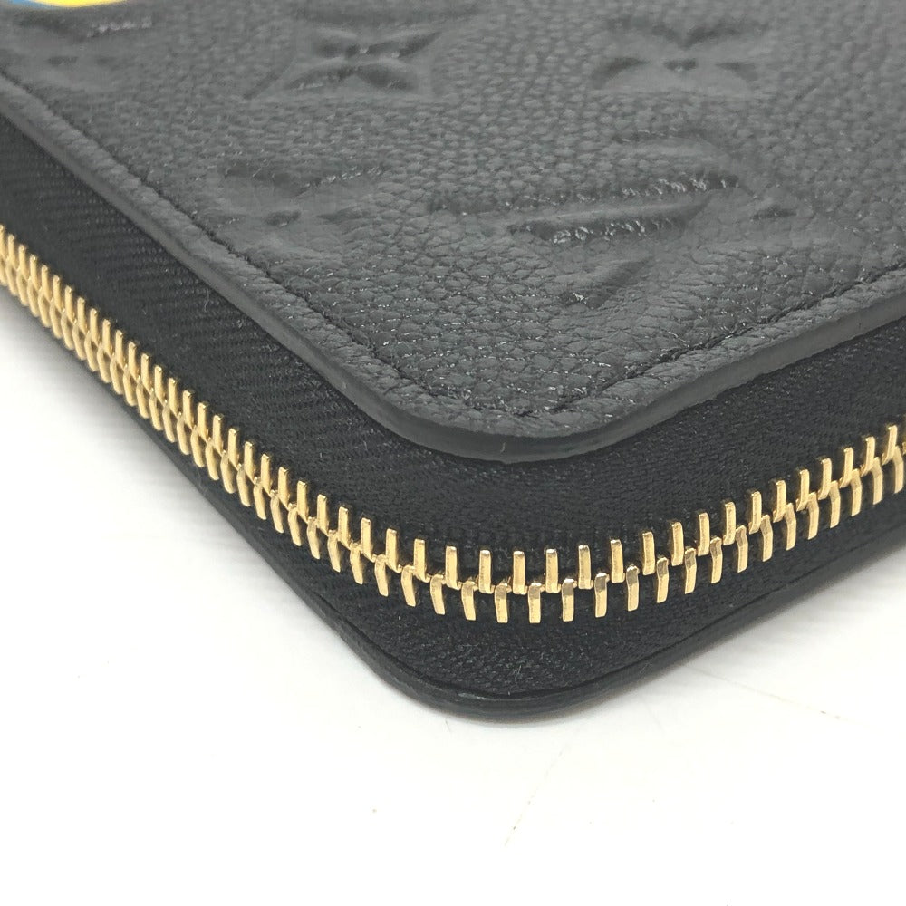 LOUIS VUITTON Long Wallet Purse M14160 Monogram Ann Platt Leather black Japan exclusive LVxTM Zippy wallet Women Used Authentic