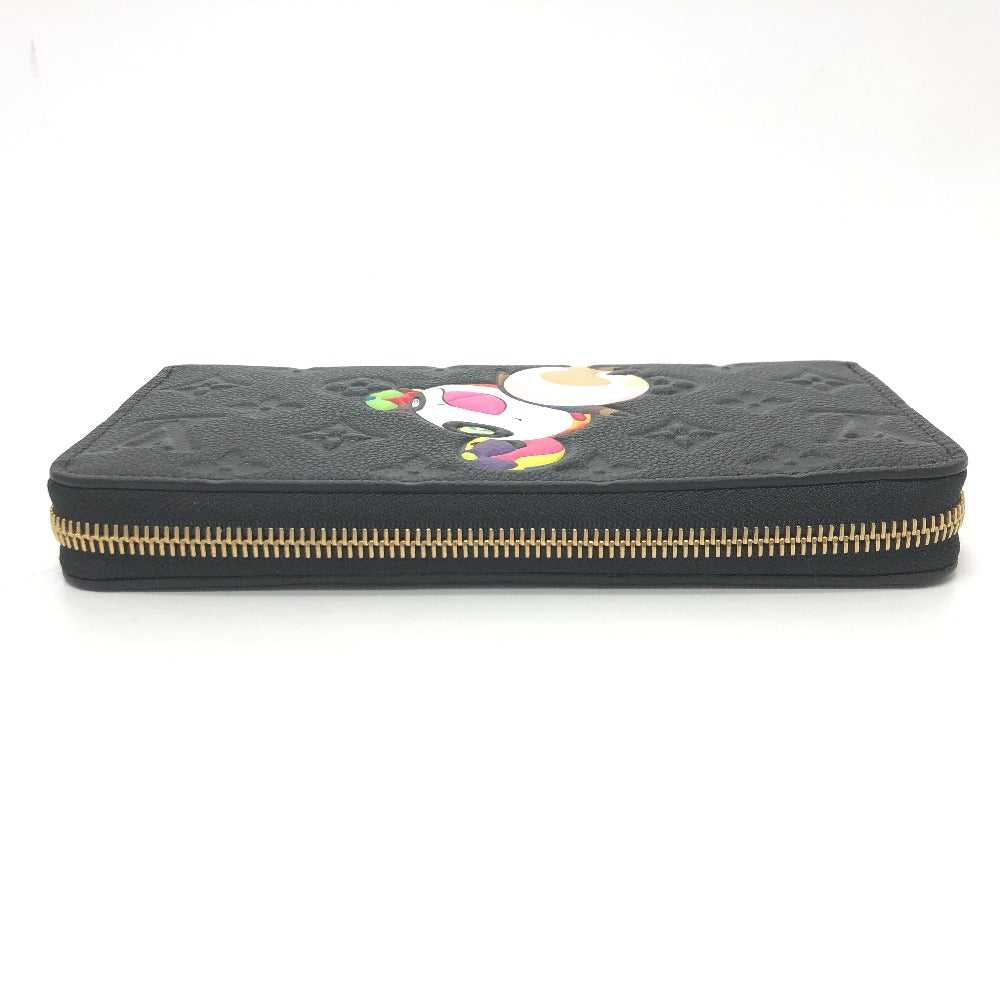 LOUIS VUITTON Long Wallet Purse M14160 Monogram Ann Platt Leather black Japan exclusive LVxTM Zippy wallet Women Used Authentic