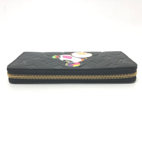 LOUIS VUITTON Long Wallet Purse M14160 Monogram Ann Platt Leather black Japan exclusive LVxTM Zippy wallet Women Used Authentic