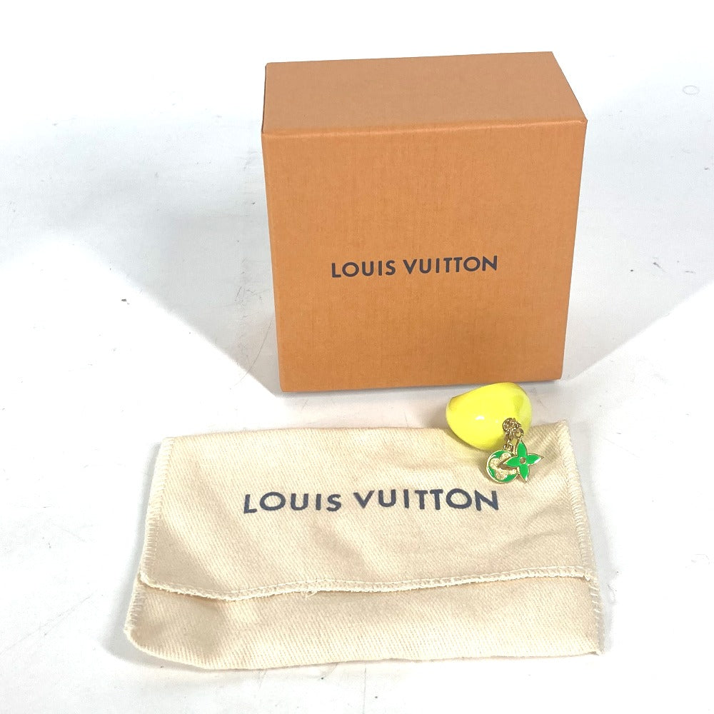 LOUIS VUITTON Ring MP3279 enamel yellow Berg LV Fruit Lemon mens M Used Authentic