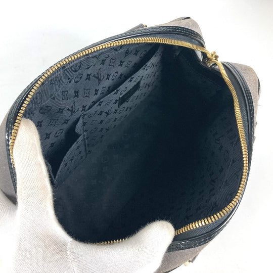 LOUIS VUITTON Handbag M95239 Leather / suede gray Monogram Cruise Line Stamp bag PM