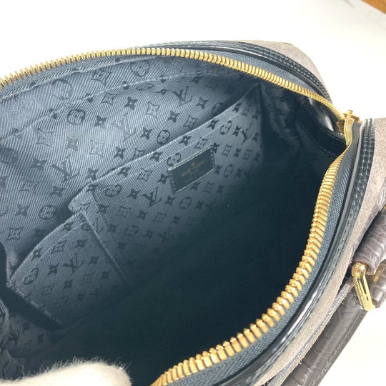 LOUIS VUITTON Handbag M95239 Leather / suede gray Monogram Cruise Line Stamp bag PM