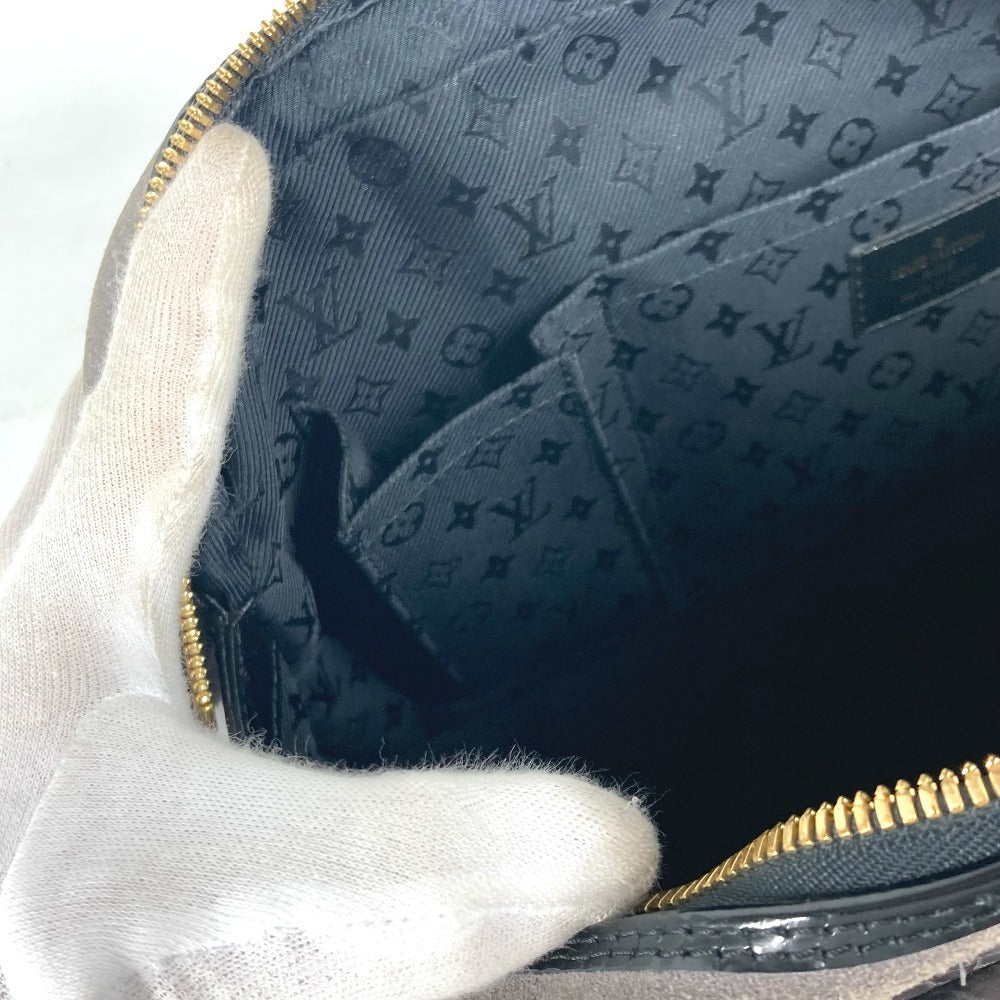 LOUIS VUITTON Handbag M95239 Leather / suede gray Monogram Cruise Line Stamp bag PM