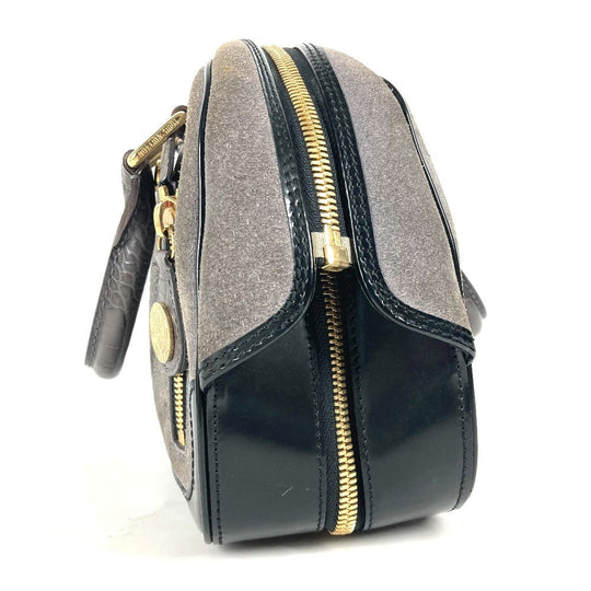 LOUIS VUITTON Handbag M95239 Leather / suede gray Monogram Cruise Line Stamp bag PM
