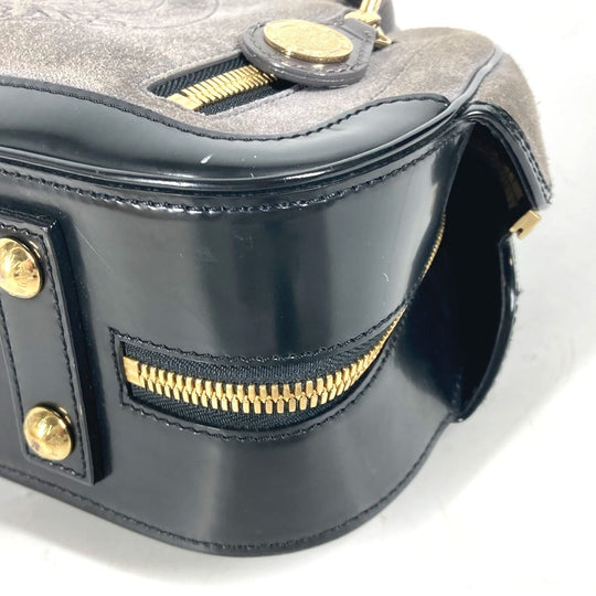 LOUIS VUITTON Handbag M95239 Leather / suede gray Monogram Cruise Line Stamp bag PM