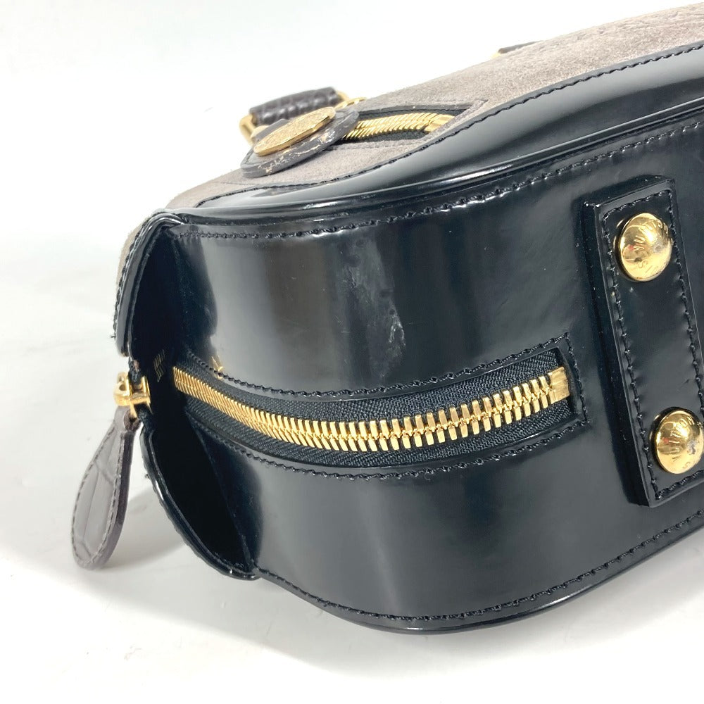 LOUIS VUITTON Handbag M95239 Leather / suede gray Monogram Cruise Line Stamp bag PM