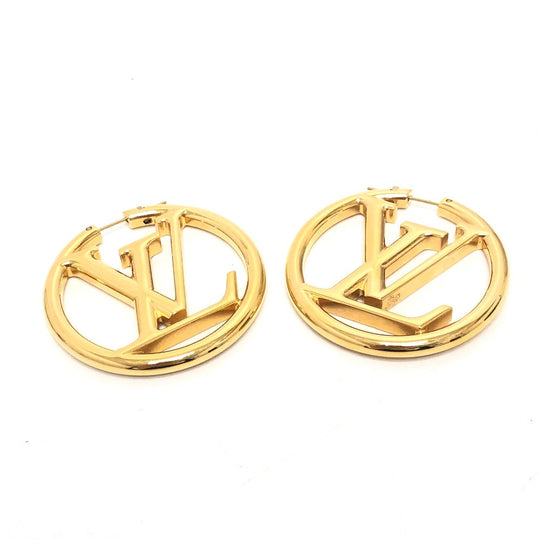 LOUIS VUITTON Pierce M64288 metal gold Boucle de Reuille Loop Louise