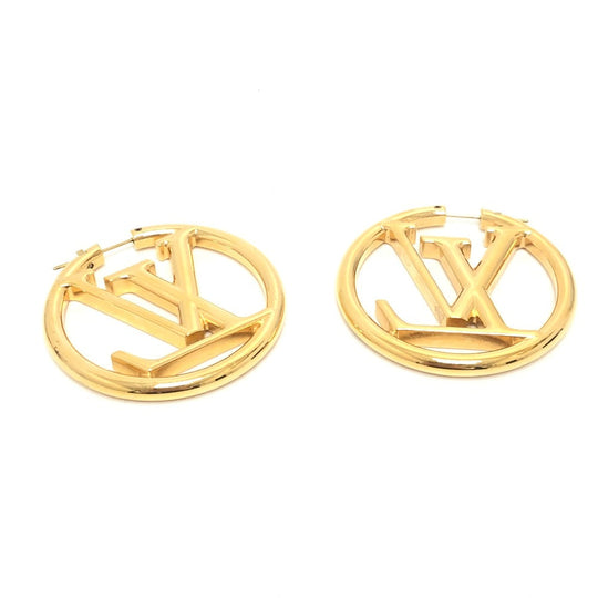 LOUIS VUITTON Pierce M64288 metal gold Boucle de Reuille Loop Louise