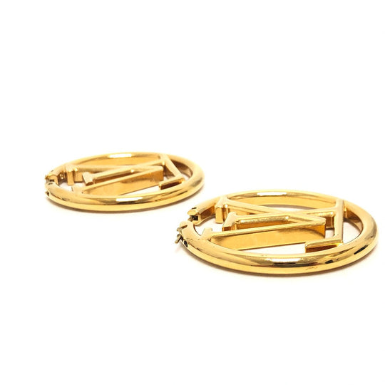 LOUIS VUITTON Pierce M64288 metal gold Boucle de Reuille Loop Louise