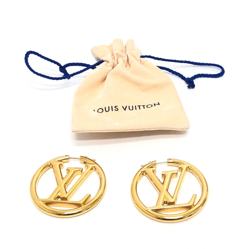 LOUIS VUITTON Pierce M64288 metal gold Boucle de Reuille Loop Louise