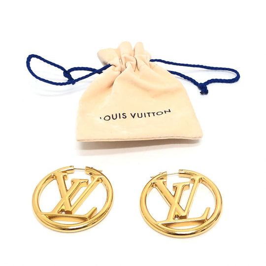 LOUIS VUITTON Pierce M64288 metal gold Boucle de Reuille Loop Louise