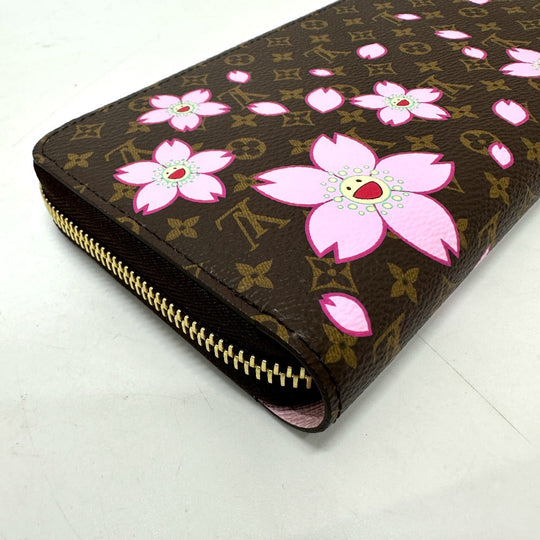 LOUIS VUITTON Long Wallet Purse M13433 Monogram canvas Brown Takashi Murakami LV × TM Zippy Wallet