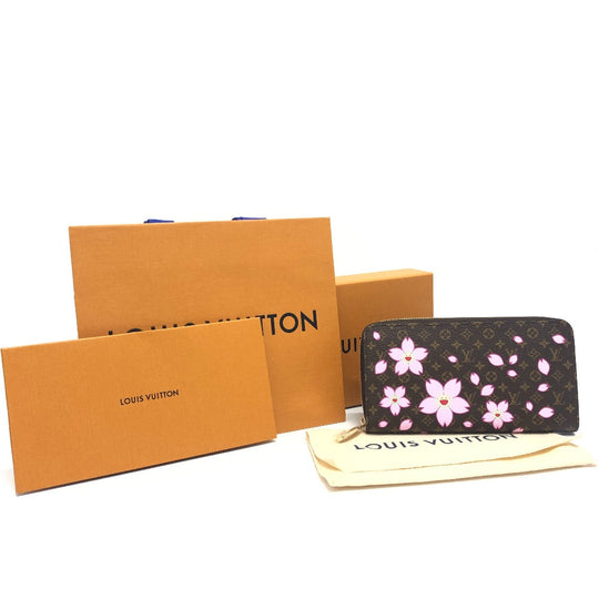 LOUIS VUITTON Long Wallet Purse M13433 Monogram canvas Brown Takashi Murakami monogram LV �~ TM Zippy Wallet Women Used Authentic