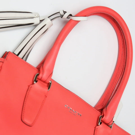 COACH Handbag F22388 Calfskin salmon pink Tote Bag Calfskin Women Used Authentic