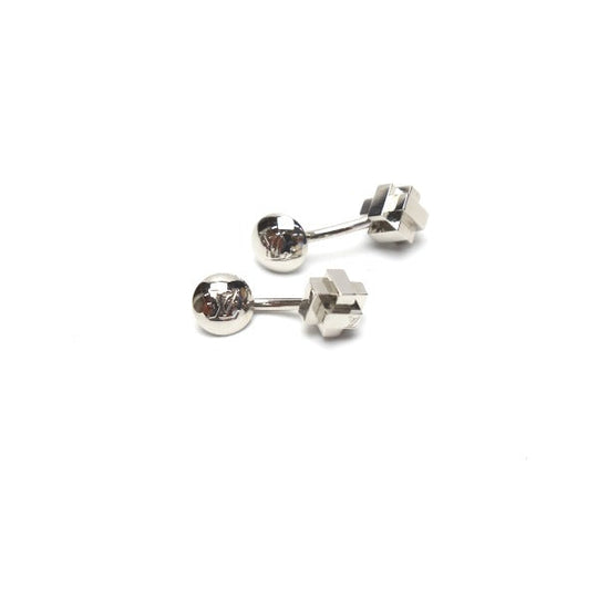 LOUIS VUITTON cuffs steel Silver cuffs mens Used Authentic