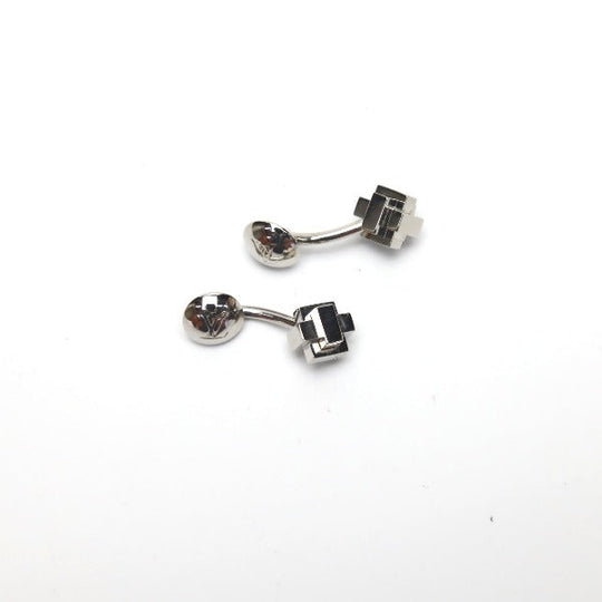 LOUIS VUITTON cuffs steel Silver cuffs mens Used Authentic