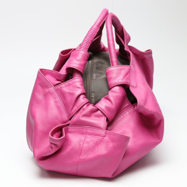LOEWE Handbag leather pink Tote bag leather Nappa Aire Women Used Authentic