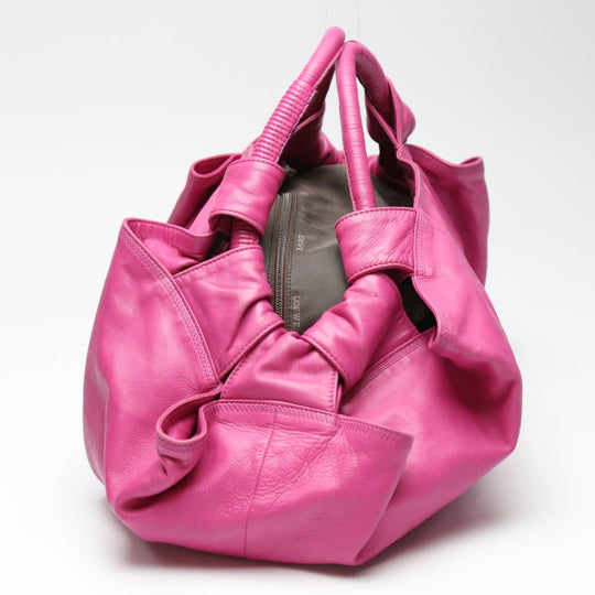 LOEWE Handbag leather pink Tote bag leather Nappa Aire Women Used Authentic