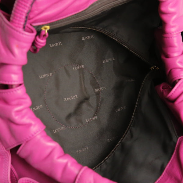 LOEWE Handbag leather pink Tote bag leather Nappa Aire Women Used Authentic