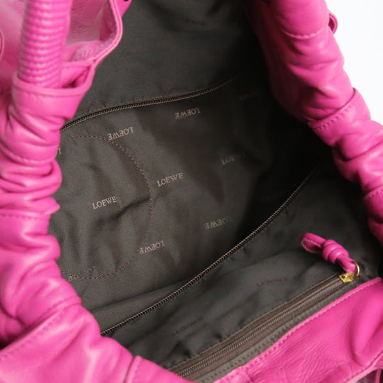 LOEWE Handbag leather pink Tote bag leather Nappa Aire Women Used Authentic
