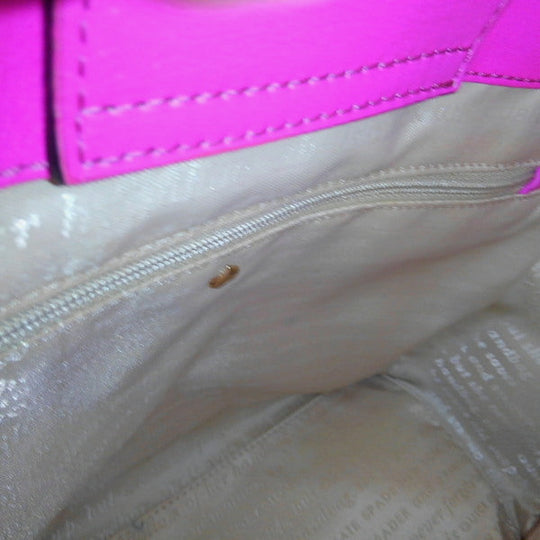 Kate Spade Tote Bag leather Brown x pink Handbag Women Used Authentic