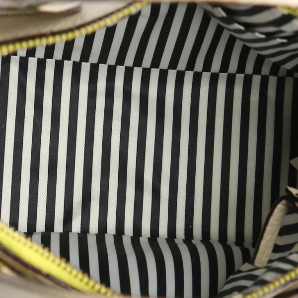 Kate Spade Handbag leather Beige x yellow With Shoulder strap 2WAY Women Used Authentic