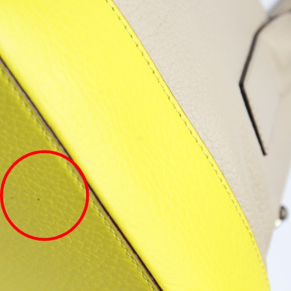 Kate Spade Handbag leather Beige x yellow With Shoulder strap 2WAY Women Used Authentic