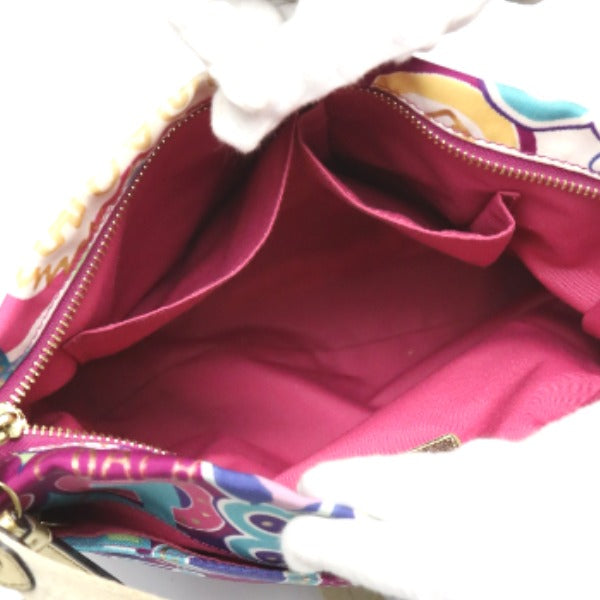 COACH Shoulder Bag F19454 leather multicolor Signature Canvas leather multicolor Women Used Authentic