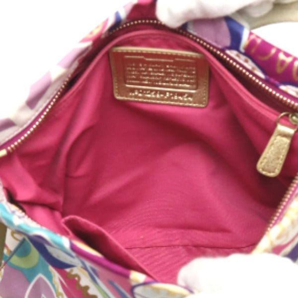 COACH Shoulder Bag F19454 leather multicolor Signature Canvas leather multicolor Women Used Authentic