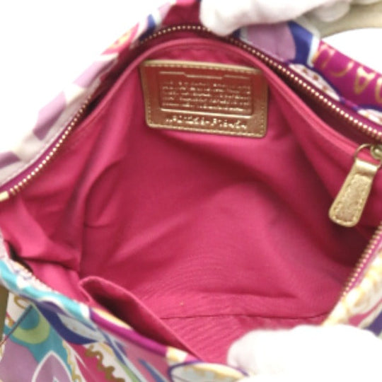 COACH Shoulder Bag F19454 leather multicolor Signature Canvas leather multicolor Women Used Authentic