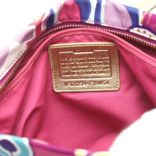 COACH Shoulder Bag F19454 leather multicolor Signature Canvas leather multicolor Women Used Authentic