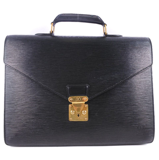 LOUIS VUITTON Business bag M54412 Epi Leather black Cerviet ambassador mens Used Authentic
