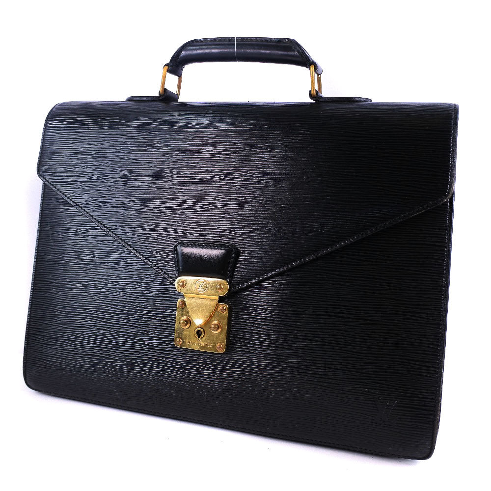 LOUIS VUITTON Business bag M54412 Epi Leather black Cerviet ambassador mens Used Authentic