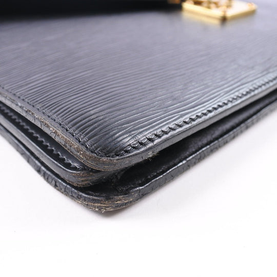 LOUIS VUITTON Business bag M54412 Epi Leather black Cerviet ambassador mens Used Authentic