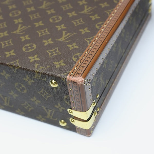 LOUIS VUITTON trunk M53012 Monogram canvas Brown Attache case Monogram President mens Used Authentic