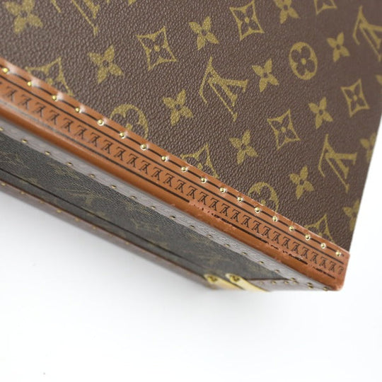 LOUIS VUITTON trunk M53012 Monogram canvas Brown Attache case Monogram President mens Used Authentic