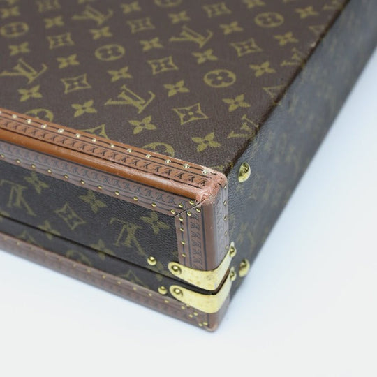 LOUIS VUITTON trunk M53012 Monogram canvas Brown Attache case Monogram President mens Used Authentic