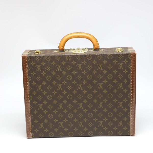LOUIS VUITTON trunk M53012 Monogram canvas Brown Attache case Monogram President mens Used Authentic