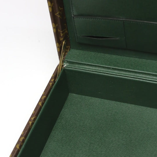 LOUIS VUITTON trunk M53012 Monogram canvas Brown Attache case Monogram President mens Used Authentic