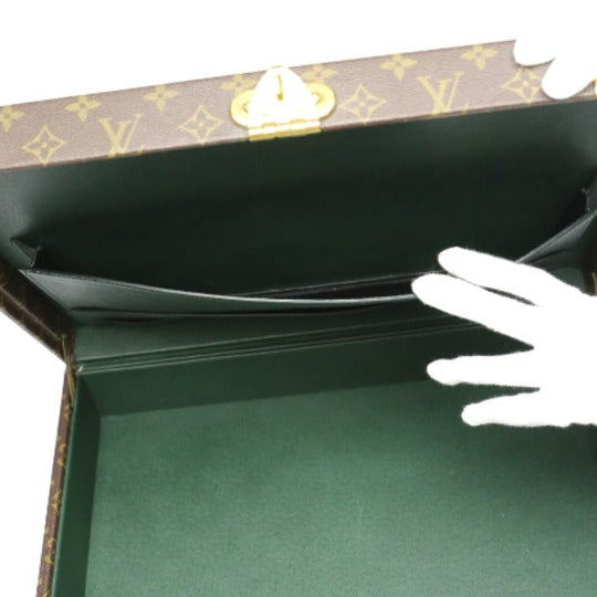 LOUIS VUITTON trunk M53012 Monogram canvas Brown Attache case Monogram President mens Used Authentic