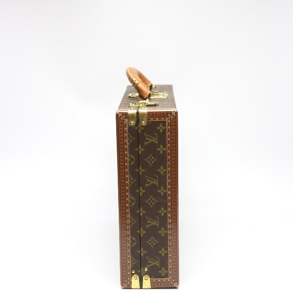 LOUIS VUITTON trunk M53012 Monogram canvas Brown Attache case Monogram President mens Used Authentic
