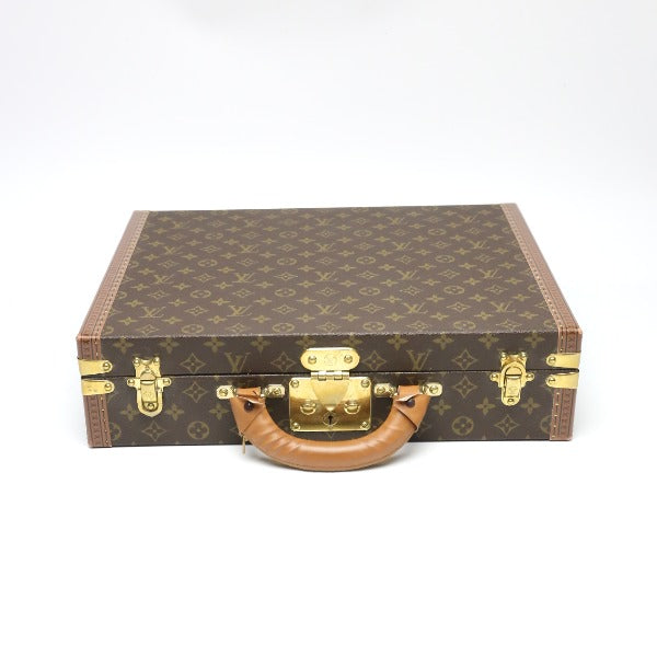 LOUIS VUITTON trunk M53012 Monogram canvas Brown Attache case Monogram President mens Used Authentic