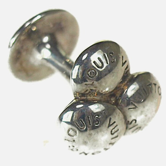 LOUIS VUITTON cuffs M30566 Silver925 Silver Boutong de Manchette cuffs Motif Bouquet Crew mens Used Authentic