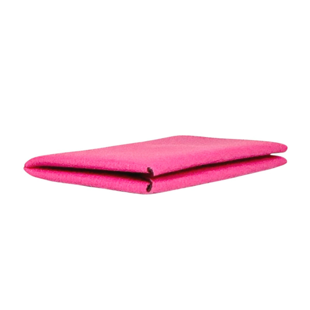 HERMES name card holder Shave Rose purple Card Case Calvi Women Used Authentic