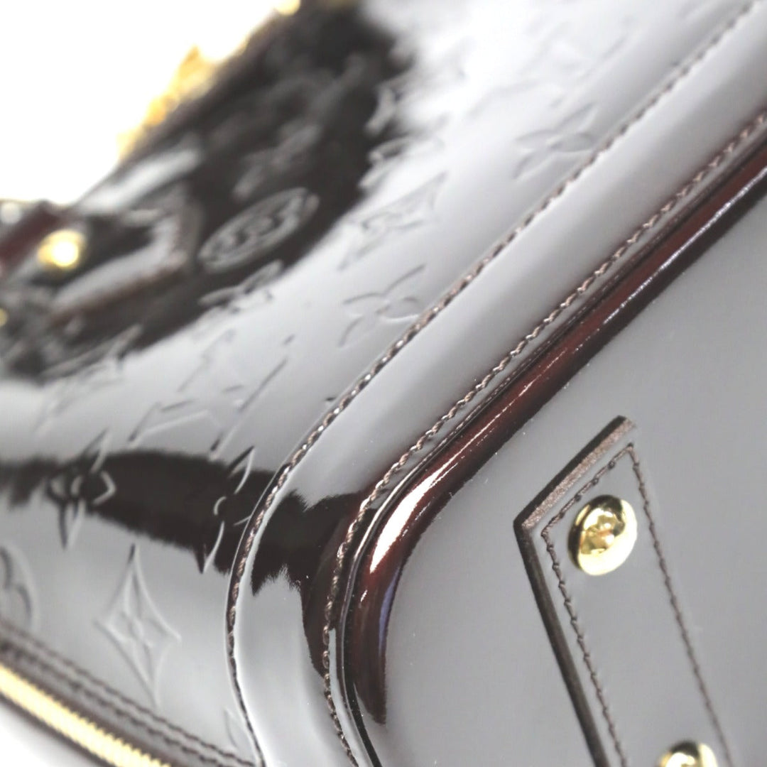 LOUIS VUITTON Handbag M91678 Monogram Vernis purple 2WAY bag Monogram Alma BB Women Used Authentic