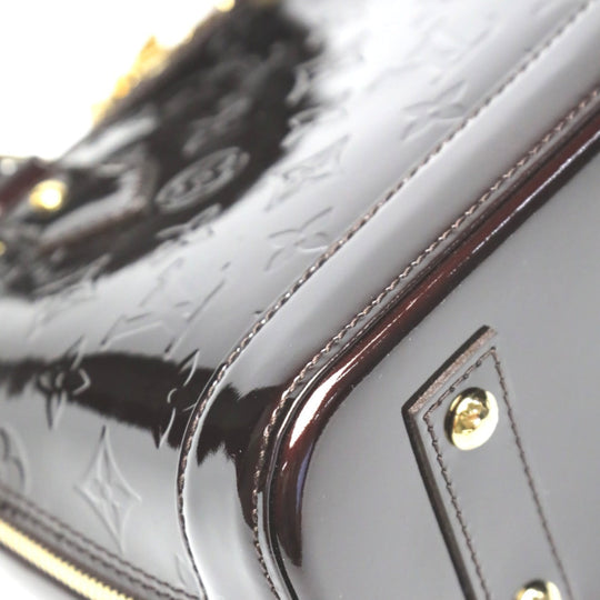 LOUIS VUITTON Handbag M91678 Monogram Vernis purple 2WAY bag Monogram Alma BB Women Used Authentic