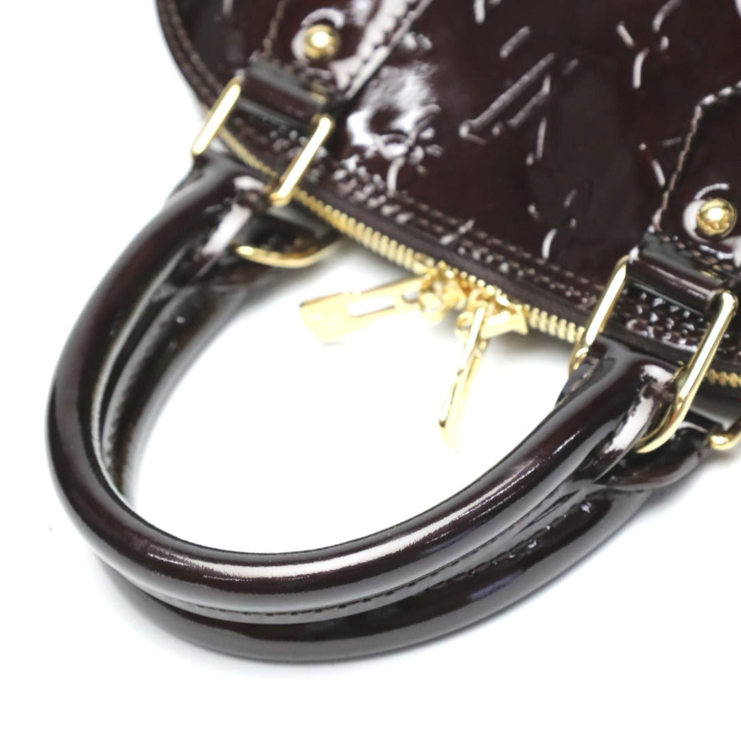 LOUIS VUITTON Handbag M91678 Monogram Vernis purple 2WAY bag Monogram Alma BB Women Used Authentic