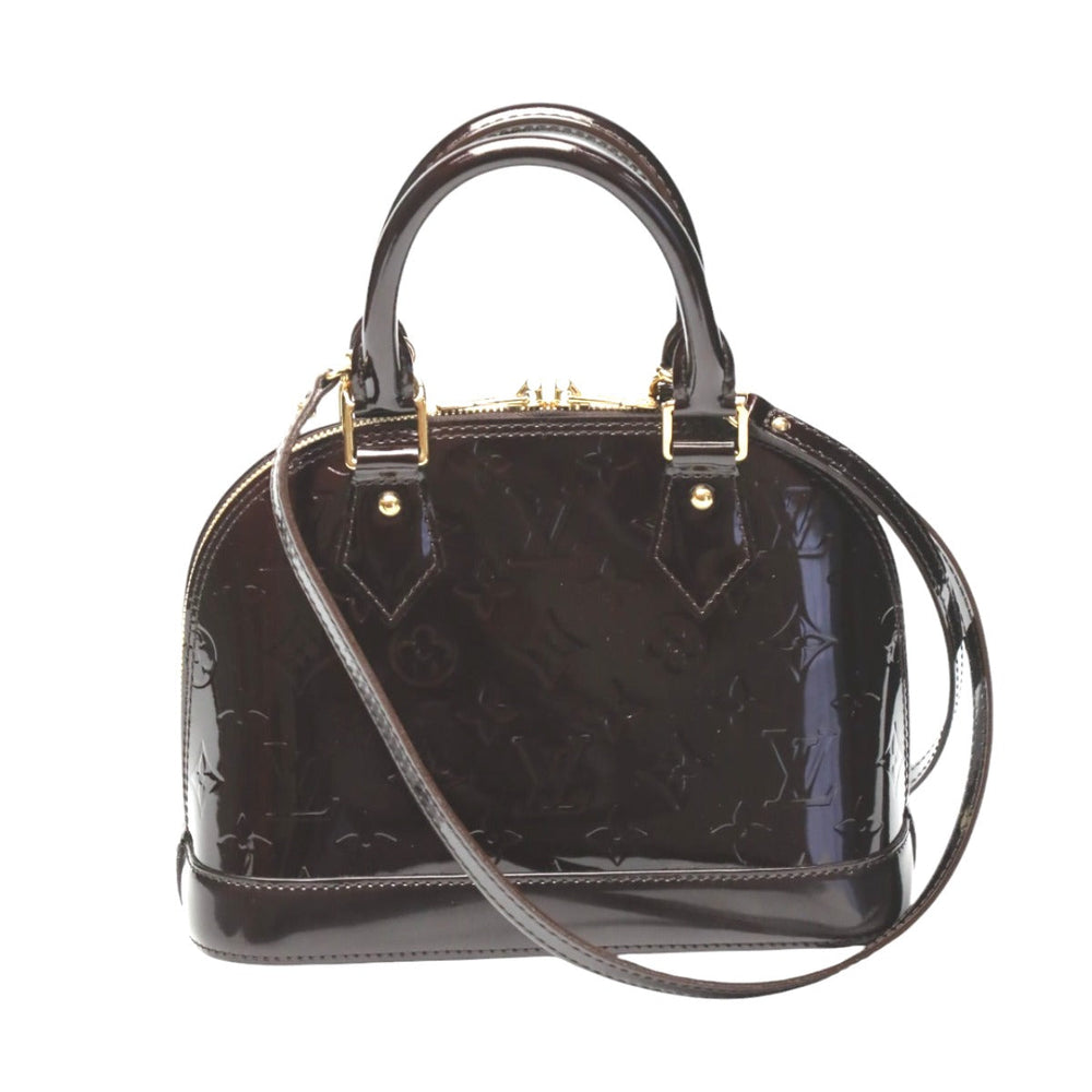 LOUIS VUITTON Handbag M91678 Monogram Vernis purple 2WAY bag Monogram Alma BB Women Used Authentic