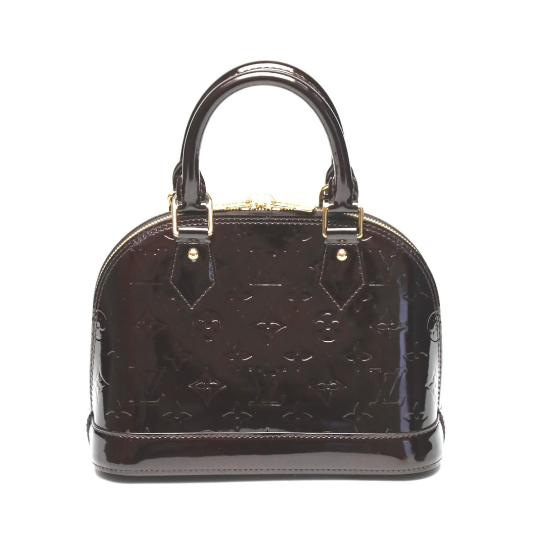 LOUIS VUITTON Handbag M91678 Monogram Vernis purple 2WAY bag Monogram Alma BB Women Used Authentic